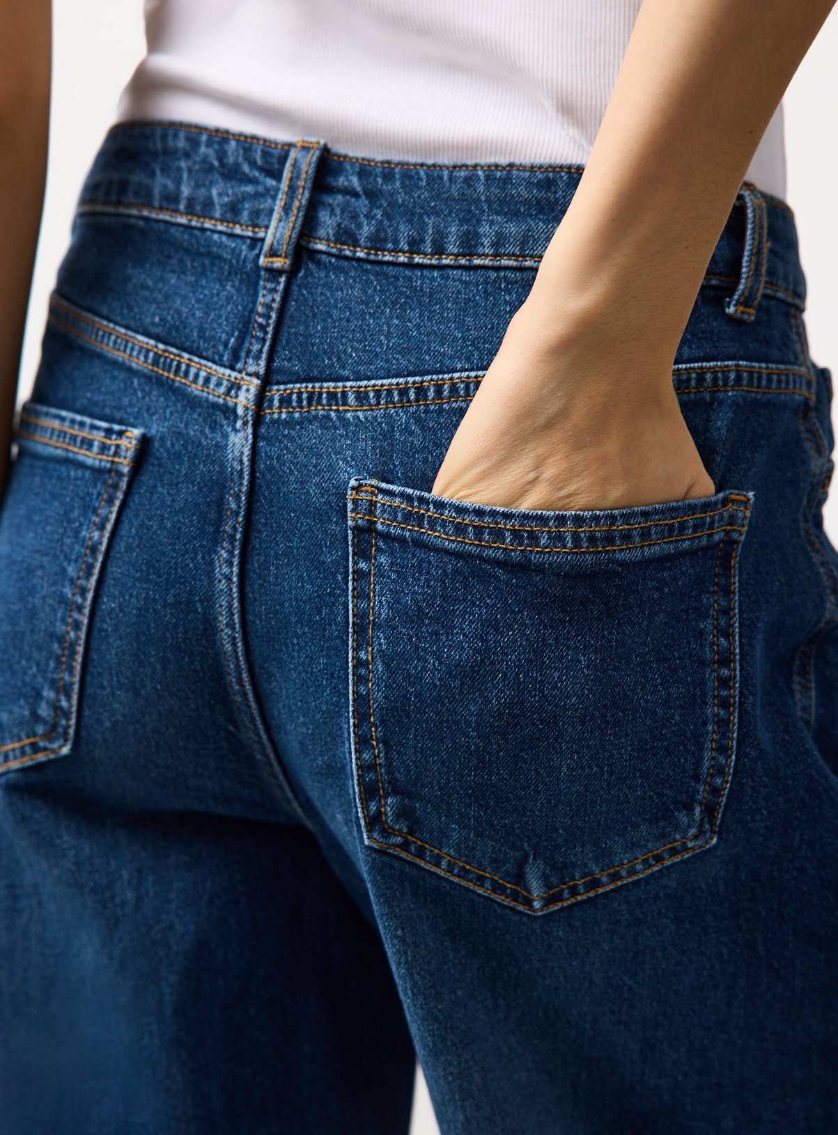 Dark Denim Barrel Leg Co-ord Jeans 14S - Image 3 thumbnail